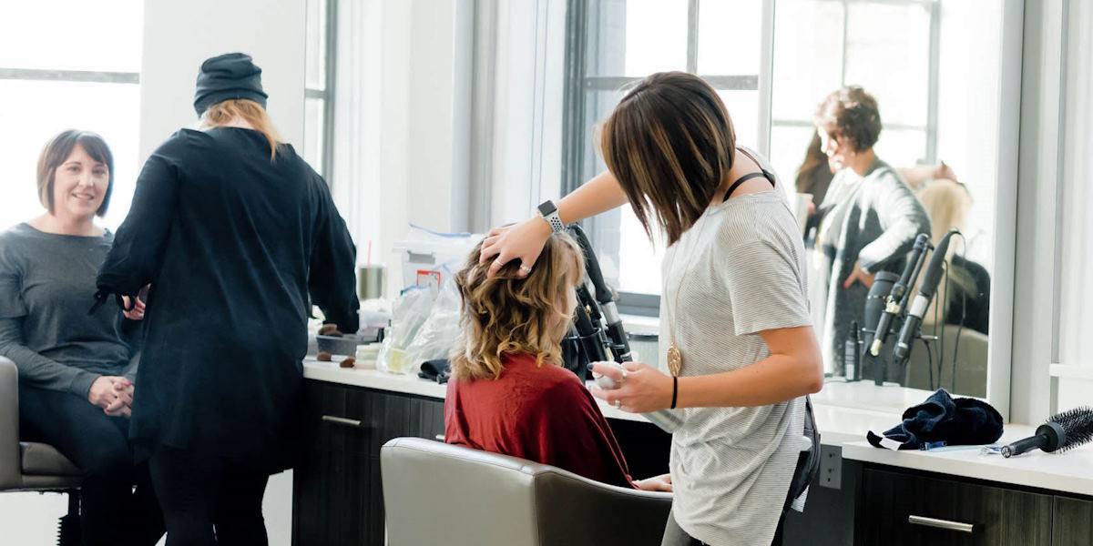 getting a haircut